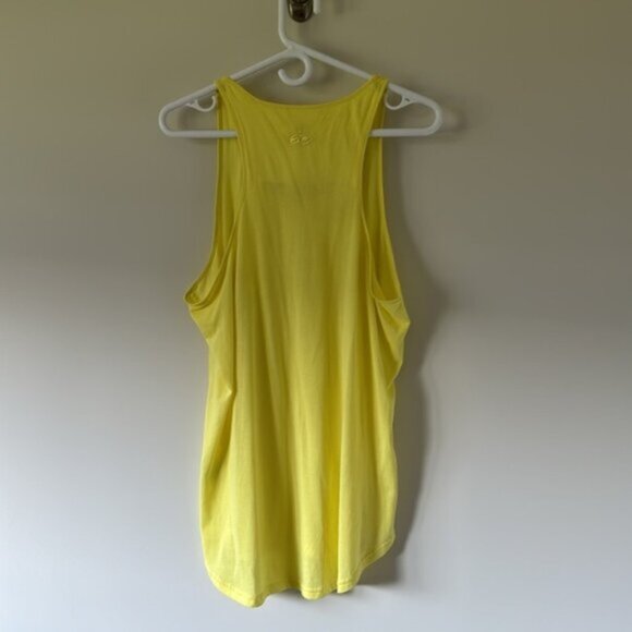 Nike Women Solid Yellow Sleeveless Long Tank Muscle Tee Size XL - Picture 10 of 13